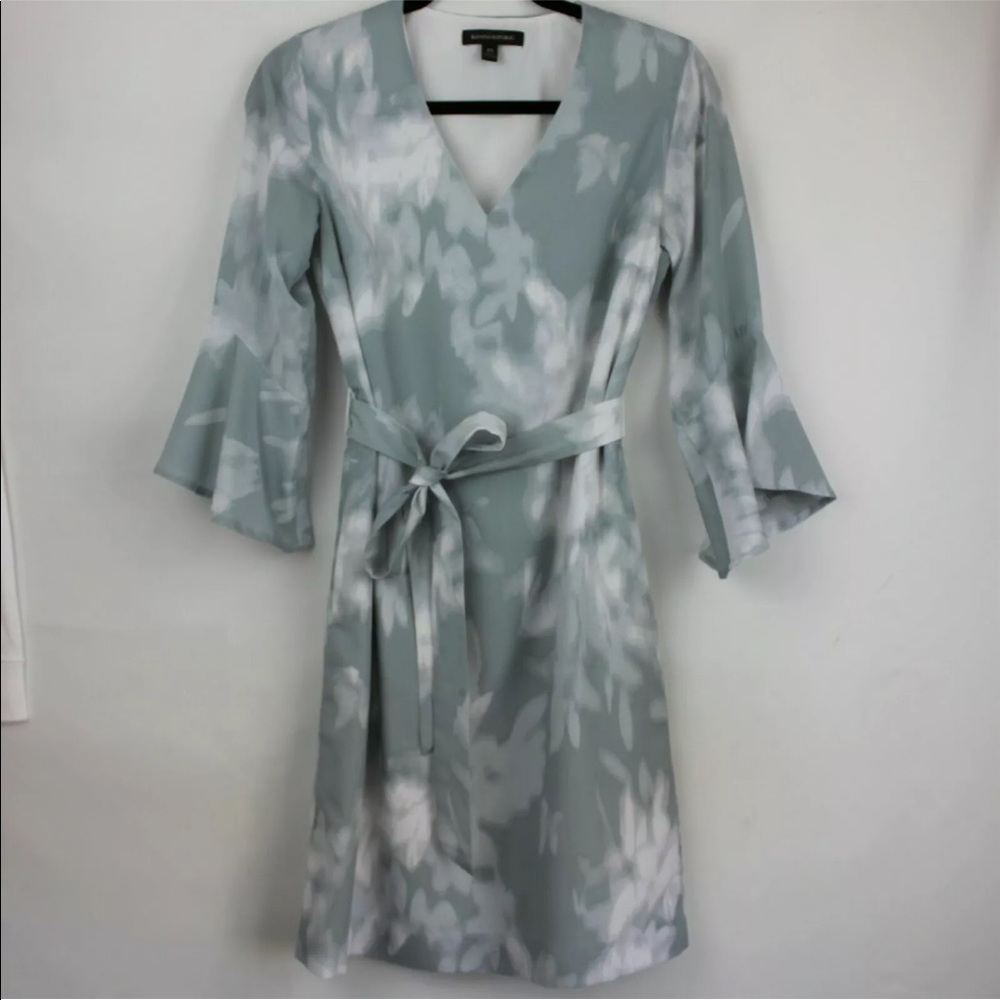 Banana Republic Blue Print Bell Sleeve Dress